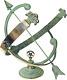 Rm1336 Polished Brass 18-inch Diameter Armillary Sundial