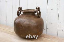 Rare Antique Polished Brass Planter