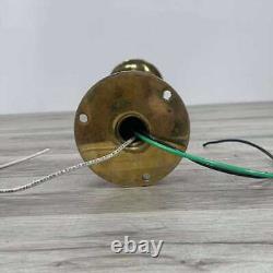 Reclaimed Polished Brass Light With Green Enamel Shade