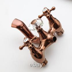 Rose Gold Free-standing Bath Tub Filler Complete Shower Units Handheld Spary