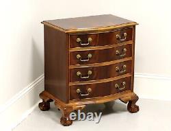 SHERRILL Chippendale Style Flame Mahogany Nightstand / Bedside Chest