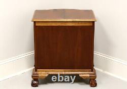 SHERRILL Chippendale Style Flame Mahogany Nightstand / Bedside Chest