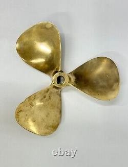 Salvage Original Maritime Boat Brass Polish Antique Fan Nautical Ship Propeller