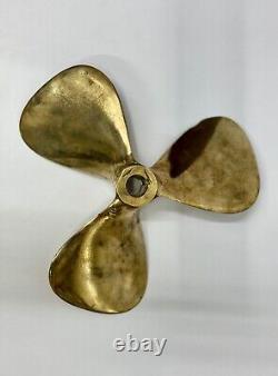 Salvage Original Maritime Boat Brass Polish Antique Fan Nautical Ship Propeller