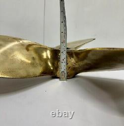 Salvage Original Maritime Boat Brass Polish Antique Fan Nautical Ship Propeller