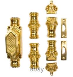 Signature Hardware 9' Solid Brass Lattice Cremone Bolt Polished Lacquered