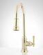 Signature Hardware Amberley 483691 Pull Down Spray Kitchen Faucet Polished Brass