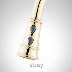 Signature Hardware Amberley Single Handle Kitchen Faucet, Polished Brass