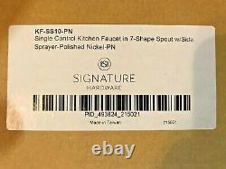 Signature Hardware KF-SS10-PN Single Control Kitchen Faucet in 7-Shape Spout PN