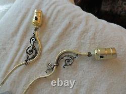 Sold separate Antique Ornate Gas Brass Chandelier Lite Fixture Polished Rewired