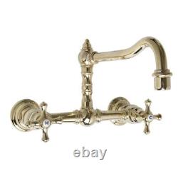 Speakman Proper SB-3242-PB WallMounted Bridge Kitchen Faucet Polished Brass $825