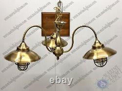 Summer Sale Retro Style Antique Brass Polished Hanging Chandelier Light Fixture