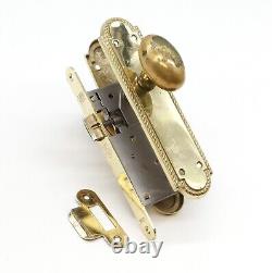 Traditional Braided Polished Brass Oval Door Knob Lock Passage Set