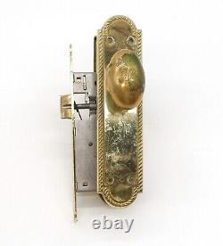 Traditional Braided Polished Brass Oval Door Knob Lock Passage Set