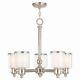 Traditional Five Light Chandelier Polished Nickel Antique Brass Finish With