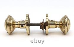 Traditional Heavy Polished Brass Concentric Passage Door Knob Set