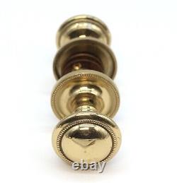 Traditional Heavy Polished Brass Concentric Passage Door Knob Set