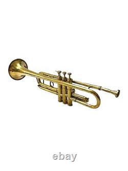 Trumpet Vintage Antique Brass Pocket Bugle Student Horn 3 Valve + Mouthpiec Gift