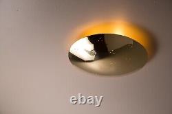 Two Enlighten'Rey' Perforated Dome Ceiling Lamp in Polished Brass