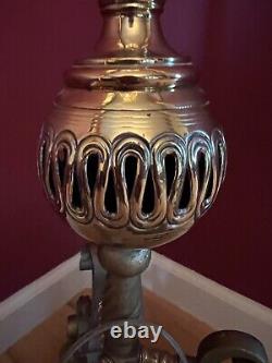 Unbelievable Solid Brass & Marrakech chrome Floor Lamp Mcm Or Antique