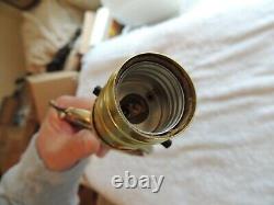 Vintage Antique Ornate Gas Brass Chandelier Light Fixture Polished & Rewired