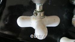 Vintage Antique faucet and cross handles Crane deco bathroom sink Victorian