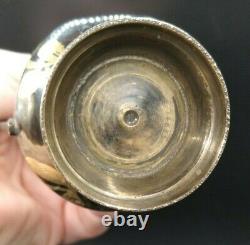 Vintage BoHo Brass Pitcher Six Stem Cups High Polished Brass and dark Brass