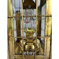 Vintage Brass Chief Ship Lantern Polished Finish Nautical Oil Lamps Boat