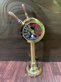 Vintage Brass Ship Engine Room Telegraph Polished 20 Collectible Home Decor