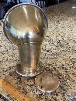 Vintage Large Perko Polished Brass 4 Cowl Vent 12 Tall, 8 Wide