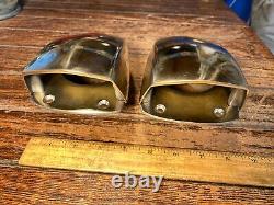 Vintage Pair Of Cast Polished Bronze/brass Scoop, Vents Off Catalina 30