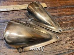 Vintage Pair Perko 3 Cast Polished Bronze/brass Clamshell Deck, Scoop, Vents