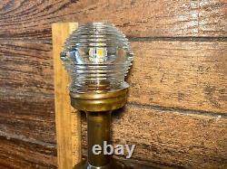 Vintage Perko Cast Polished Brass 6 Glass Beehive Stern Light, New Led