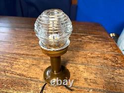 Vintage Perko Cast Polished Brass 6 Glass Beehive Stern Light, New Led