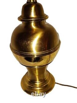 Vintage Polished And Antique Solid Brass Table Lamp