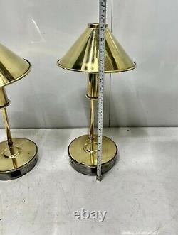 Vintage Refurbish Antique Brass Polished Ship Cast Industrial Table/Desk Lamp