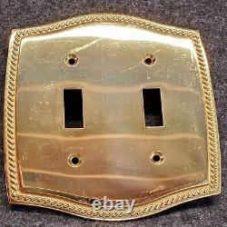 Vintage Solid Brass Polished Metal 4 3 2 Light Switch Outlet Plates (Lot of 11)