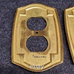 Vintage Solid Brass Polished Metal 4 3 2 Light Switch Outlet Plates (Lot of 11)