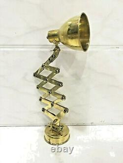 Vintage Theme Polished Antique Brass Wall Mount Ship Stretchable Lamp Set of 5