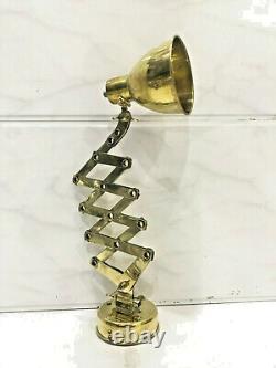 Vintage Theme Polished Antique Brass Wall Mount Ship Stretchable Lamp Set of 5