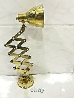 Vintage Theme Polished Antique Brass Wall Mount Ship Stretchable Lamp Set of 5