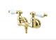 Vintage Two-handle 2-hole Tub Wall Mount Tub Faucet, Polished Brass Cc35t2