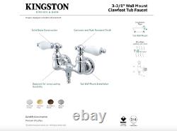 Vintage Two-Handle 2-Hole Tub Wall Mount Tub Faucet, Polished Brass CC35T2