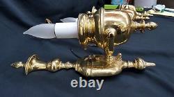 Vintage W. H. Jenks Richmond VA Lacquered Polished Classic Brass Sconces Set of 3