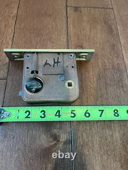 Vintage Yale Body Mortise Door Lock LH w Accurate polished brass plates NOS