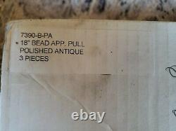 Water Street Brass Bead 18'' Appliance Pull 7390-B-PA Polished Antique