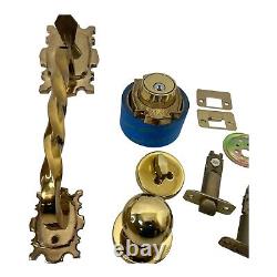 Weiser Handle Set Lock A9470 Polished Brass El Cid Style Vintage