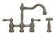 Whitehaus Whegb-34656 Bridge Faucet With Long Swivel Spout And Side Spray