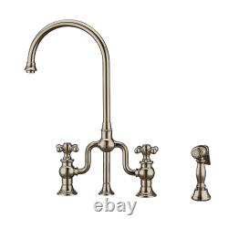 Whitehaus WHTTSCR3-9773-NT Twisthaus Plus Bridge Faucet