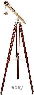 62 Étage Admirals Standing Polished Brass Telescope Couleur Gold Marine Telescope